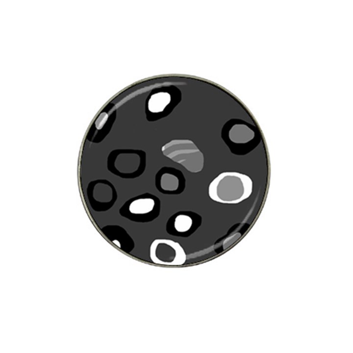 Gray abstract pattern Hat Clip Ball Marker