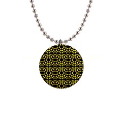 Dots Pattern Yellow Button Necklaces by BrightVibesDesign