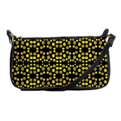 Dots Pattern Yellow Shoulder Clutch Bags by BrightVibesDesign