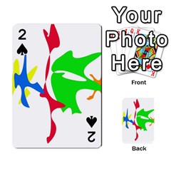 Colorful Amoeba Abstraction Playing Cards 54 Designs  by Valentinaart