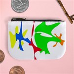 Colorful amoeba abstraction Mini Coin Purses Front