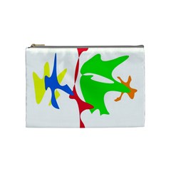 Colorful Amoeba Abstraction Cosmetic Bag (medium)  by Valentinaart