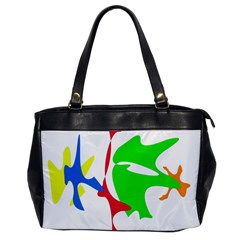 Colorful Amoeba Abstraction Office Handbags by Valentinaart