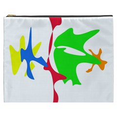 Colorful Amoeba Abstraction Cosmetic Bag (xxxl)  by Valentinaart