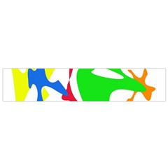 Colorful Amoeba Abstraction Flano Scarf (small) by Valentinaart