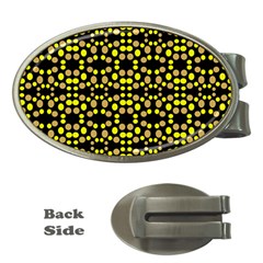 Dots Pattern Yellow Money Clips (oval)  by BrightVibesDesign