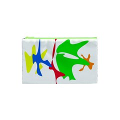 Colorful Amoeba Abstraction Cosmetic Bag (xs) by Valentinaart