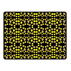 Dots Pattern Yellow Fleece Blanket (small) by BrightVibesDesign