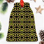 Dots Pattern Yellow Bell Ornament (2 Sides) Back