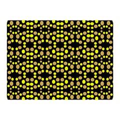 Dots Pattern Yellow Double Sided Flano Blanket (mini)  by BrightVibesDesign