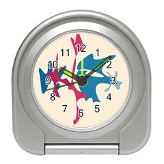 Decorative Amoeba Abstraction Travel Alarm Clocks by Valentinaart