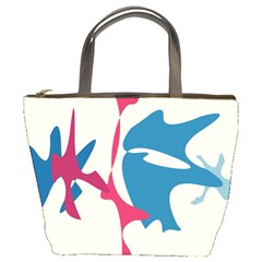 Decorative Amoeba Abstraction Bucket Bags by Valentinaart