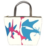 Decorative amoeba abstraction Bucket Bags Front