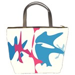 Decorative amoeba abstraction Bucket Bags Back