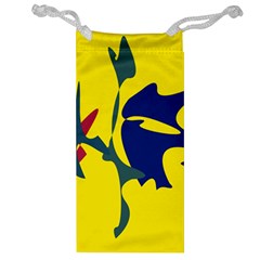 Yellow Amoeba Abstraction Jewelry Bags by Valentinaart