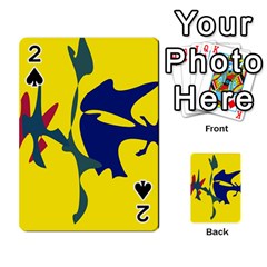 Yellow Amoeba Abstraction Playing Cards 54 Designs  by Valentinaart