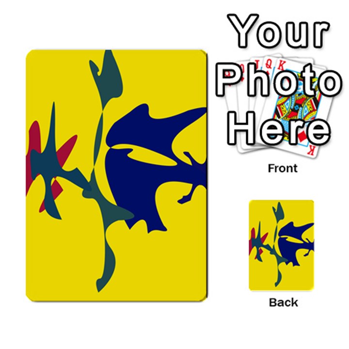 Yellow amoeba abstraction Multi-purpose Cards (Rectangle) 