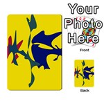 Yellow amoeba abstraction Multi-purpose Cards (Rectangle)  Back 1