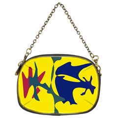 Yellow Amoeba Abstraction Chain Purses (two Sides)  by Valentinaart