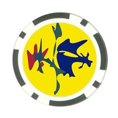 Yellow Amoeba Abstraction Poker Chip Card Guards (10 Pack)  by Valentinaart