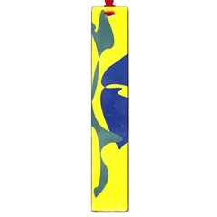 Yellow Amoeba Abstraction Large Book Marks by Valentinaart