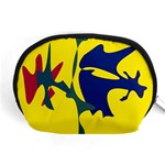 Yellow amoeba abstraction Accessory Pouches (Medium)  Front