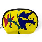 Yellow amoeba abstraction Accessory Pouches (Medium)  Back