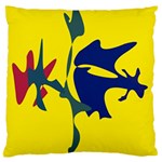 Yellow amoeba abstraction Standard Flano Cushion Case (Two Sides) Front