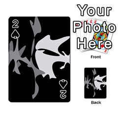 Black And White Amoeba Abstraction Playing Cards 54 Designs  by Valentinaart