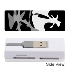 Black And White Amoeba Abstraction Memory Card Reader (stick)  by Valentinaart