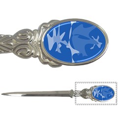 Blue Amoeba Abstraction Letter Openers by Valentinaart