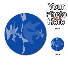 Blue Amoeba Abstraction Multi-purpose Cards (round) 