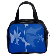 Blue Amoeba Abstraction Classic Handbags (2 Sides) by Valentinaart