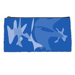 Blue Amoeba Abstraction Pencil Cases by Valentinaart