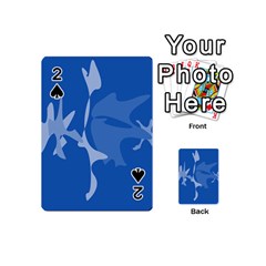 Blue Amoeba Abstraction Playing Cards 54 (mini)  by Valentinaart