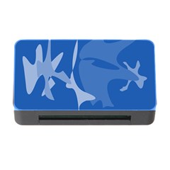 Blue Amoeba Abstraction Memory Card Reader With Cf by Valentinaart