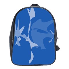 Blue Amoeba Abstraction School Bags (xl)  by Valentinaart