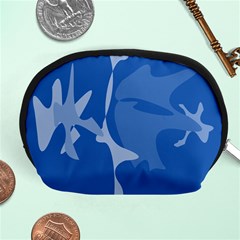 Blue Amoeba Abstraction Accessory Pouches (medium)  by Valentinaart