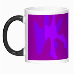 Purple, Pink And Magenta Amoeba Abstraction Morph Mugs by Valentinaart