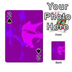 Purple, Pink And Magenta Amoeba Abstraction Playing Cards 54 Designs  by Valentinaart