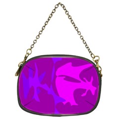 Purple, Pink And Magenta Amoeba Abstraction Chain Purses (two Sides)  by Valentinaart