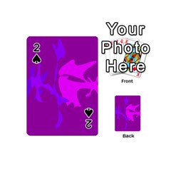 Purple, Pink And Magenta Amoeba Abstraction Playing Cards 54 (mini)  by Valentinaart