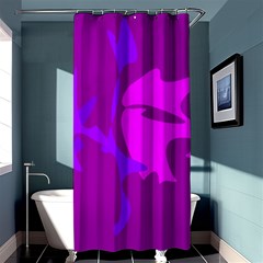 Purple, Pink And Magenta Amoeba Abstraction Shower Curtain 36  X 72  (stall)  by Valentinaart