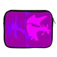 Purple, Pink And Magenta Amoeba Abstraction Apple Ipad 2/3/4 Zipper Cases by Valentinaart