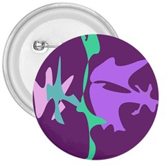 Purple Amoeba Abstraction 3  Buttons by Valentinaart