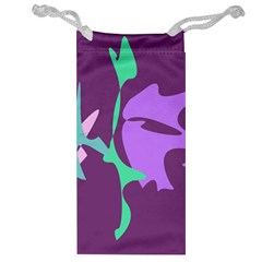 Purple Amoeba Abstraction Jewelry Bags by Valentinaart