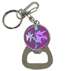 Purple Amoeba Abstraction Bottle Opener Key Chains by Valentinaart