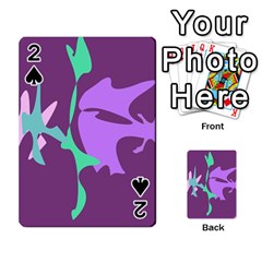 Purple Amoeba Abstraction Playing Cards 54 Designs  by Valentinaart