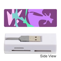 Purple Amoeba Abstraction Memory Card Reader (stick)  by Valentinaart