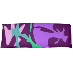 Purple Amoeba Abstraction Body Pillow Case (dakimakura) by Valentinaart